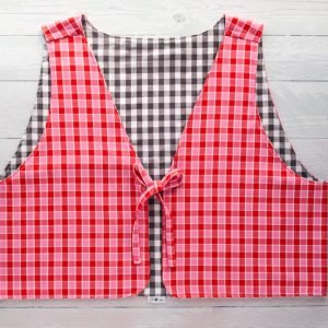 Red & Pink Tartan Vest
